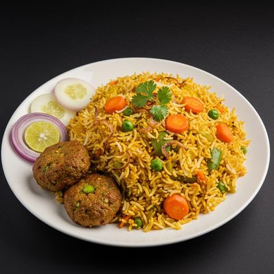 Veg Biryani With 2 Piece Veg Kabab